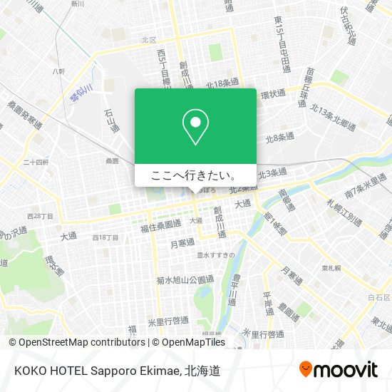 KOKO HOTEL Sapporo Ekimae地図