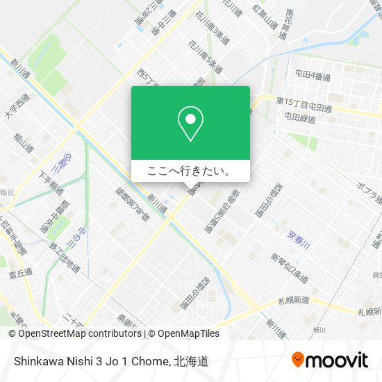 Shinkawa Nishi 3 Jo 1 Chome地図