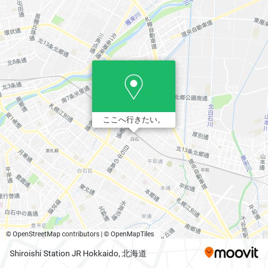 Shiroishi Station JR Hokkaido地図