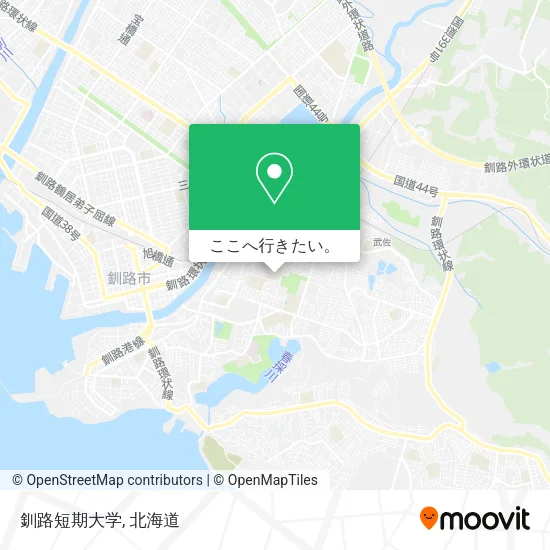 釧路短期大学地図