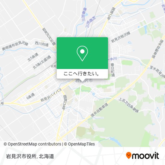 岩見沢市役所地図