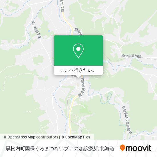 黒松内町国保くろまつないブナの森診療所地図