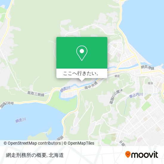 網走刑務所の概要地図