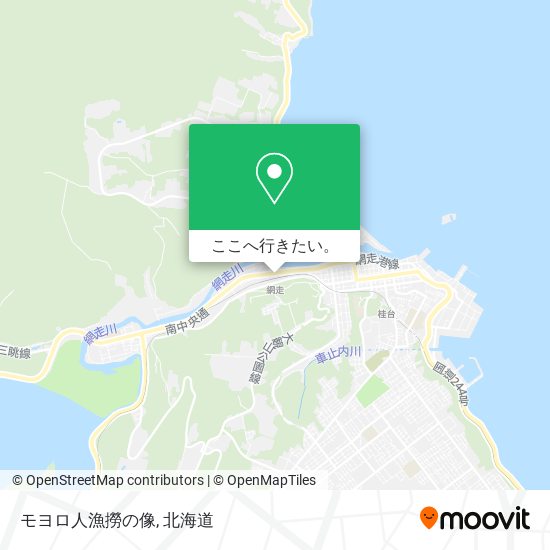 モヨロ人漁撈の像地図