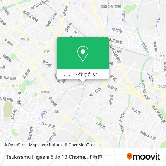 Tsukisamu Higashi 5 Jo 13 Chome地図