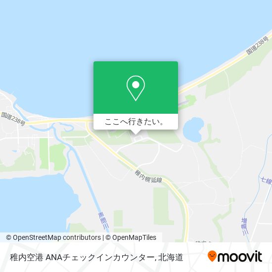 稚内空港 ANAチェックインカウンター地図