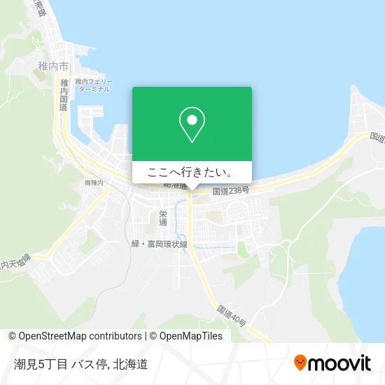潮見5丁目 バス停地図