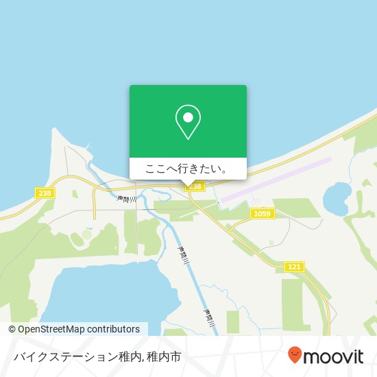 バイクステーション稚内地図