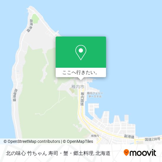 北の味心 竹ちゃん 寿司・蟹・郷土料理地図