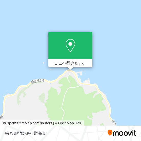 宗谷岬流氷館地図