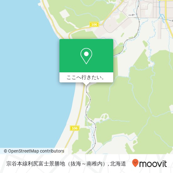 宗谷本線利尻富士景勝地（抜海～南稚内）地図