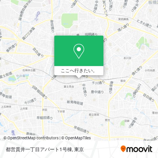 都営貫井一丁目アパート1号棟地図