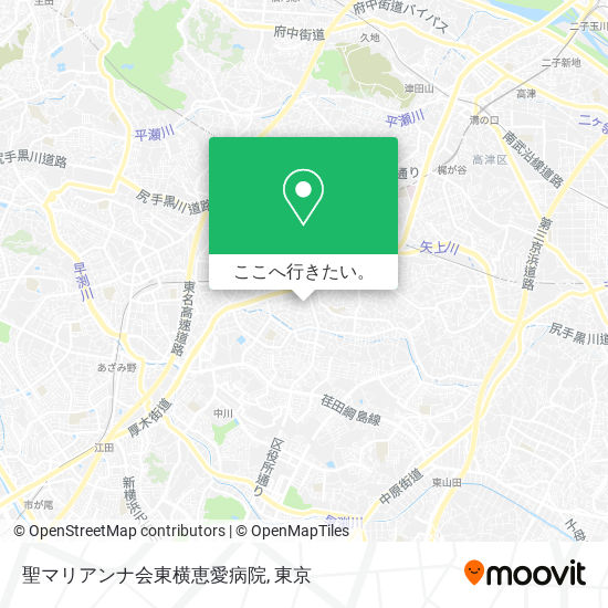 聖マリアンナ会東横恵愛病院地図