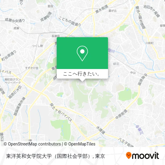 東洋英和女学院大学（国際社会学部）地図