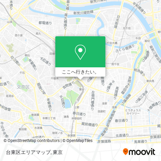 台東区エリアマップ地図