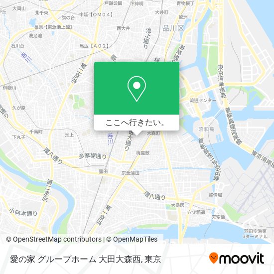 愛の家 グループホーム 大田大森西地図