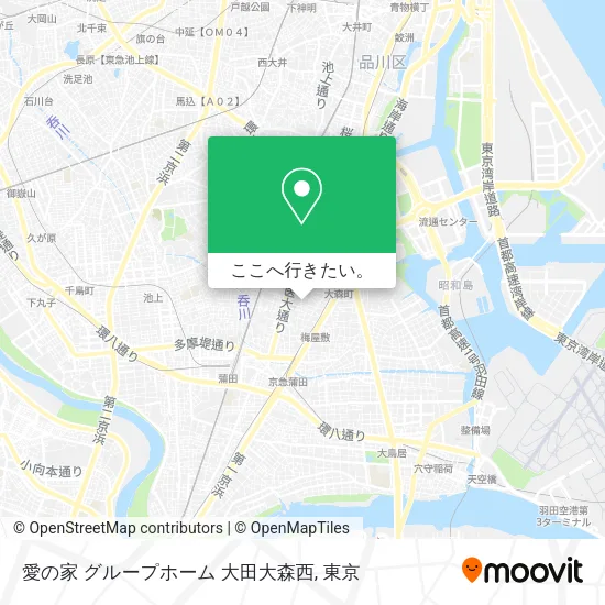 愛の家 グループホーム 大田大森西地図