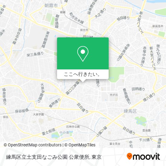 練馬区立土支田なごみ公園 公衆便所地図