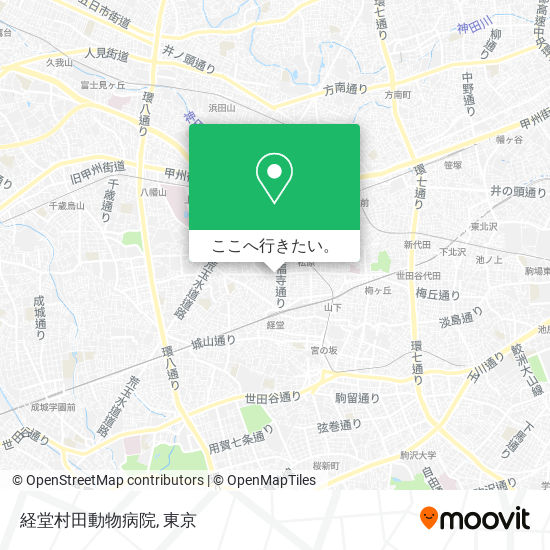 経堂村田動物病院地図