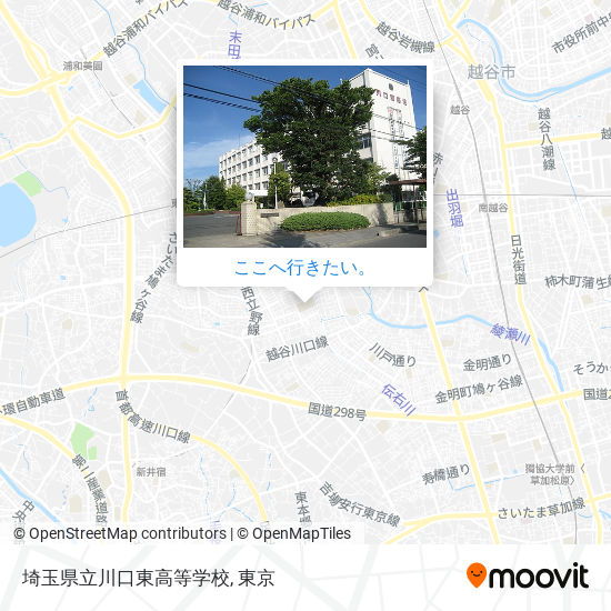 埼玉県立川口東高等学校地図
