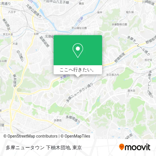 多摩ニュータウン 下柚木団地地図