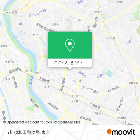 市川須和田郵便局地図