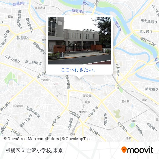板橋区立 金沢小学校地図