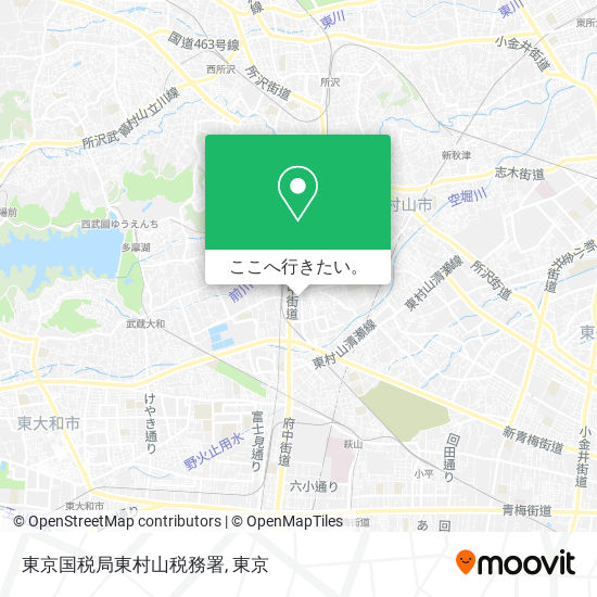 東京国税局東村山税務署地図