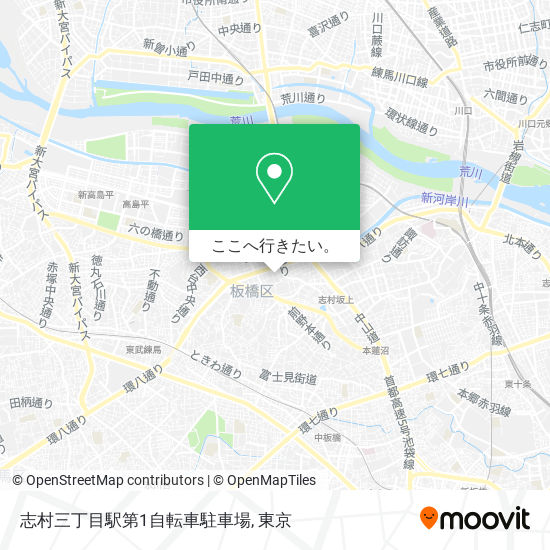 志村三丁目駅第1自転車駐車場地図