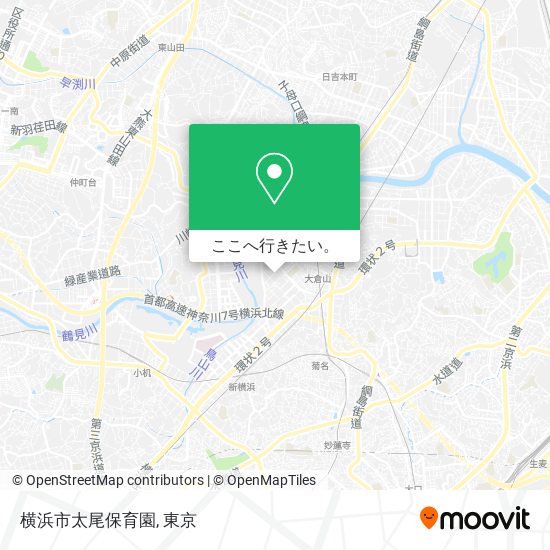 横浜市太尾保育園地図
