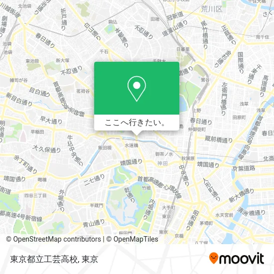 東京都立工芸高校地図