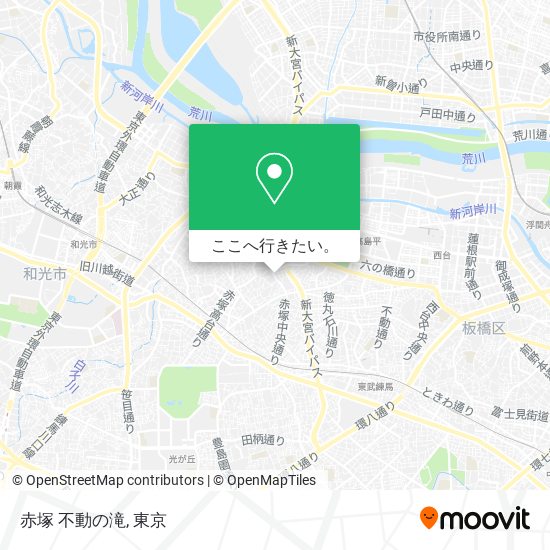 赤塚 不動の滝地図
