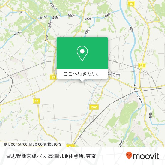 習志野新京成バス 高津団地休憩所地図