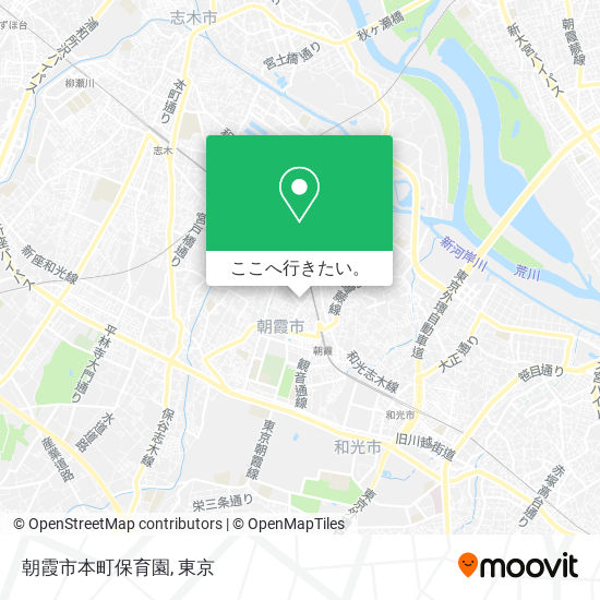 朝霞市本町保育園地図