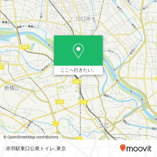 赤羽駅東口公衆トイレ地図