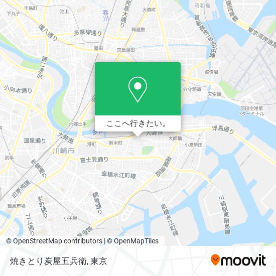焼きとり炭屋五兵衛地図