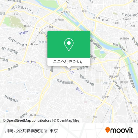 川崎北公共職業安定所地図