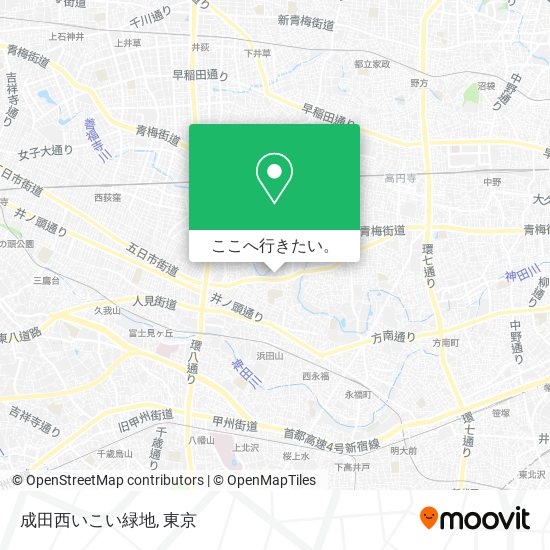 成田西いこい緑地地図