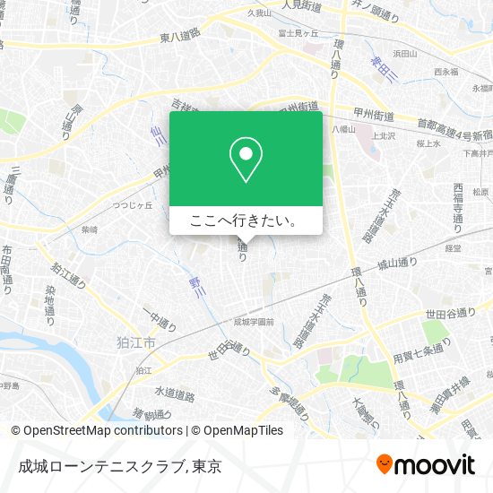 成城ローンテニスクラブ地図
