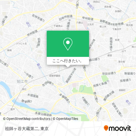祖師ヶ谷大蔵第二地図