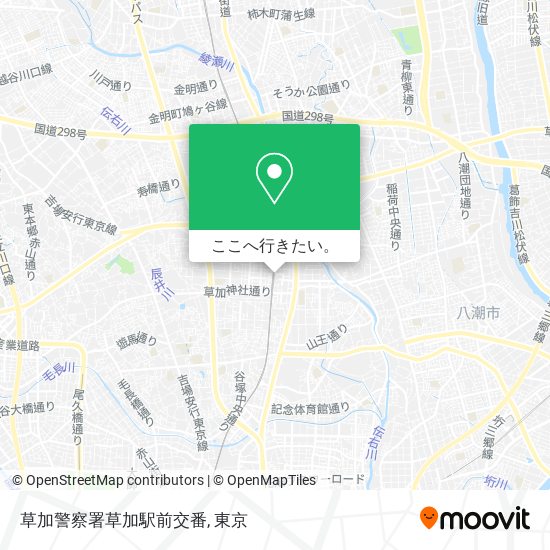 草加警察署草加駅前交番地図