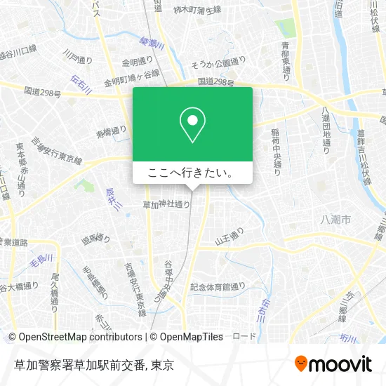 草加警察署草加駅前交番地図