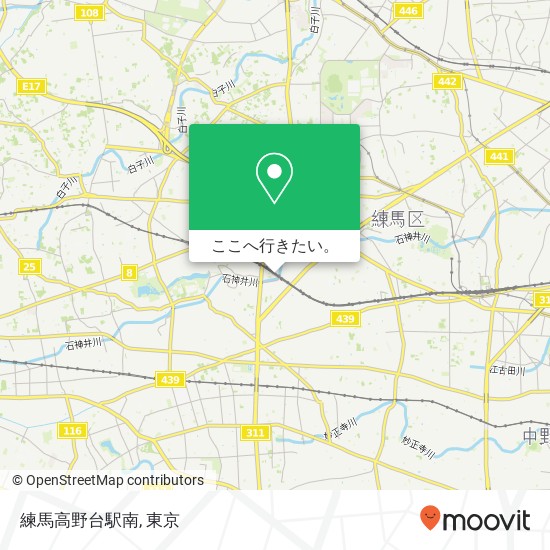 練馬高野台駅南地図