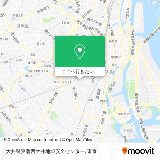 大井警察署西大井地域安全センター地図