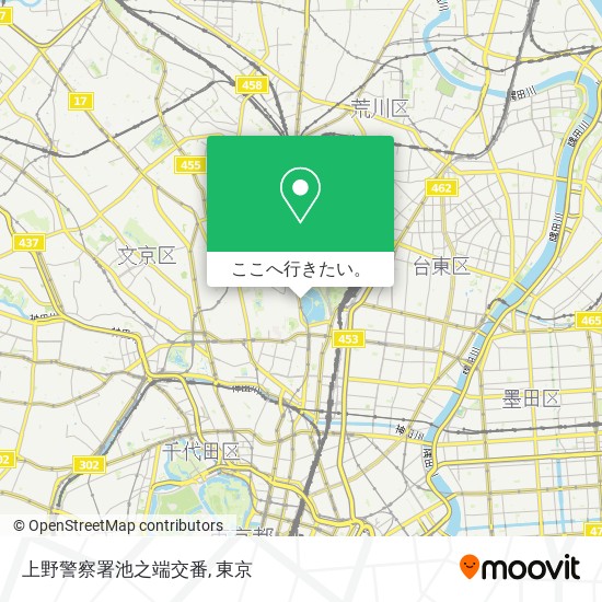 上野警察署池之端交番地図