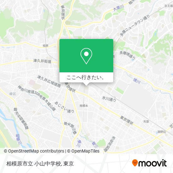 相模原市立 小山中学校地図