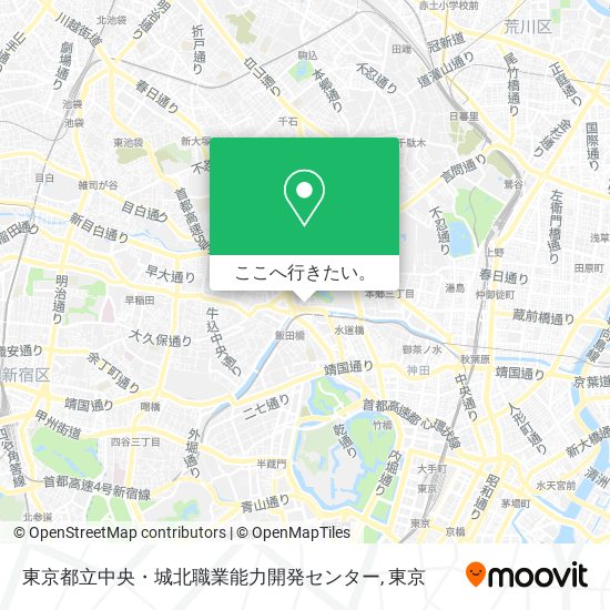 東京都立中央・城北職業能力開発センター地図