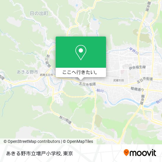 あきる野市立増戸小学校地図