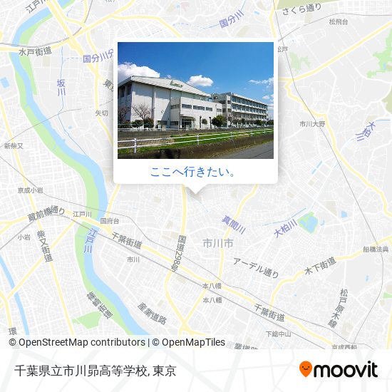 千葉県立市川昴高等学校地図