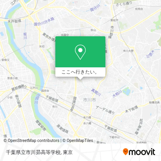 千葉県立市川昴高等学校地図